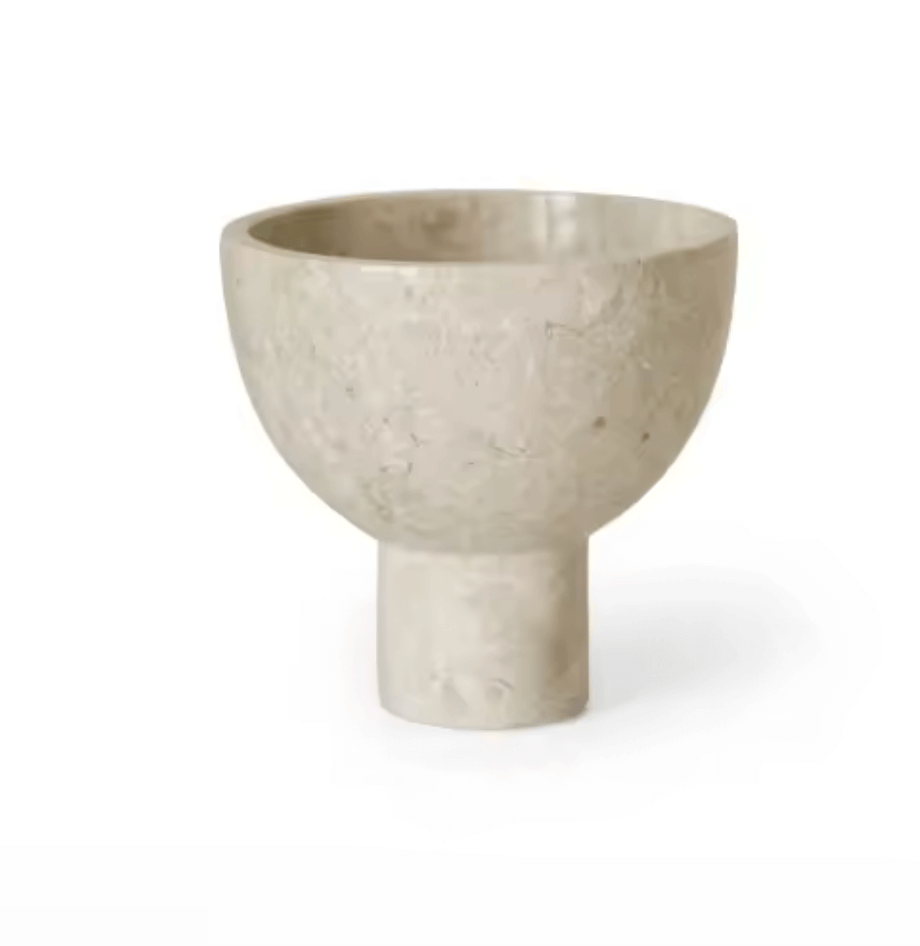 Luxuriöse Marmorschale im französischen Stil, perfekt für elegantes Wohndekor oder stilvolle Aufbewahrung.