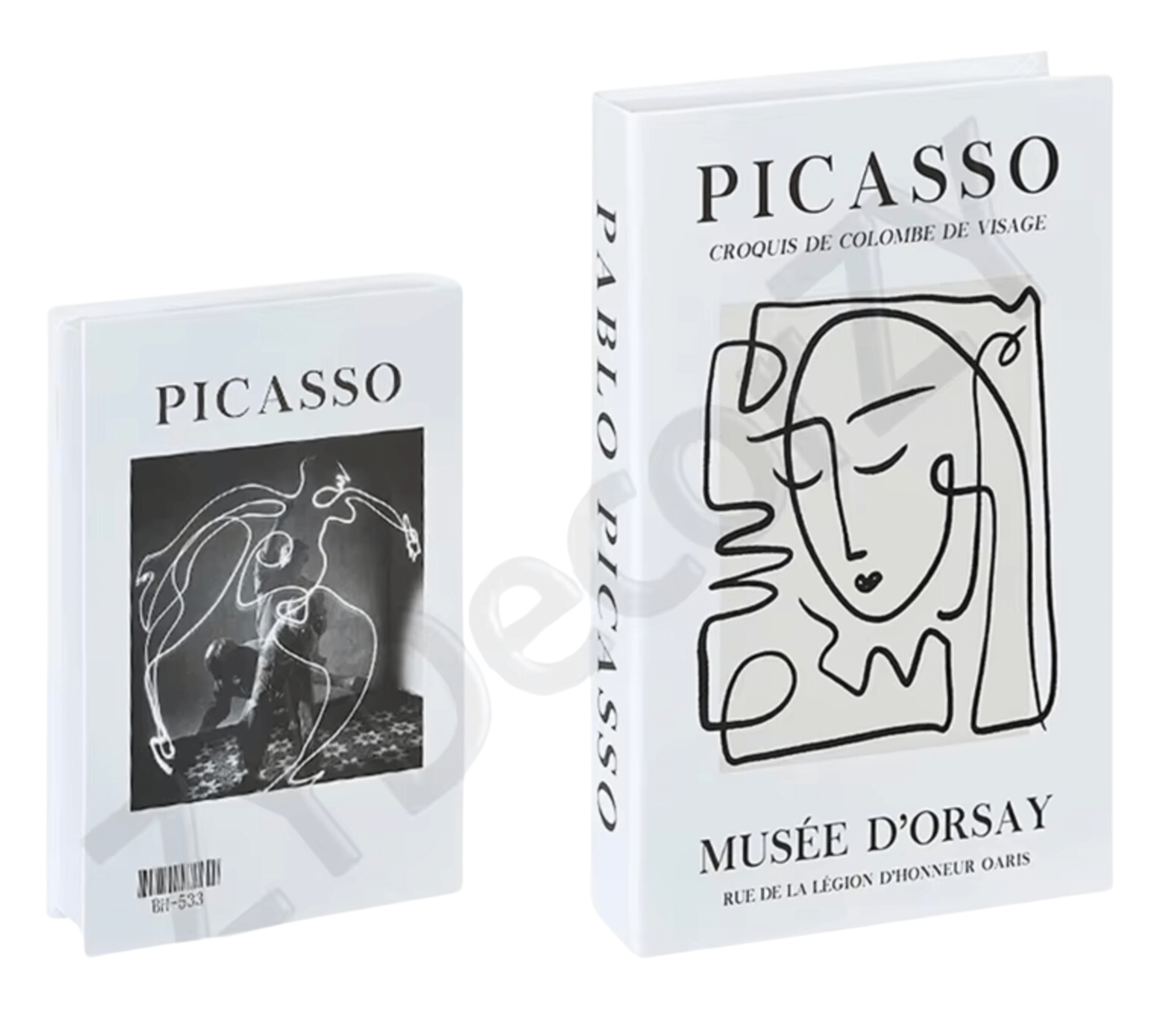 Dekorative Bücher mit Picasso-Design für moderne Wohnräume mit elegantem Erscheinungsbild. Perfekt für Regal oder Couchtisch.