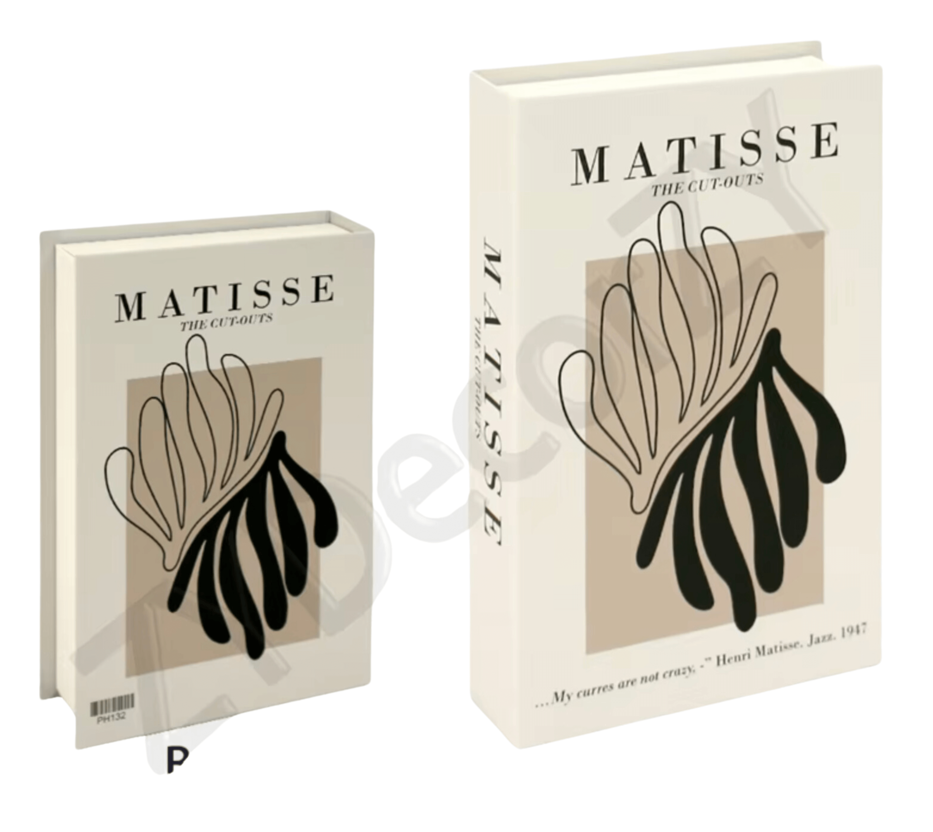 Decorative books with Matisse cover design for elegant home decor, perfect for living or workspace display.
