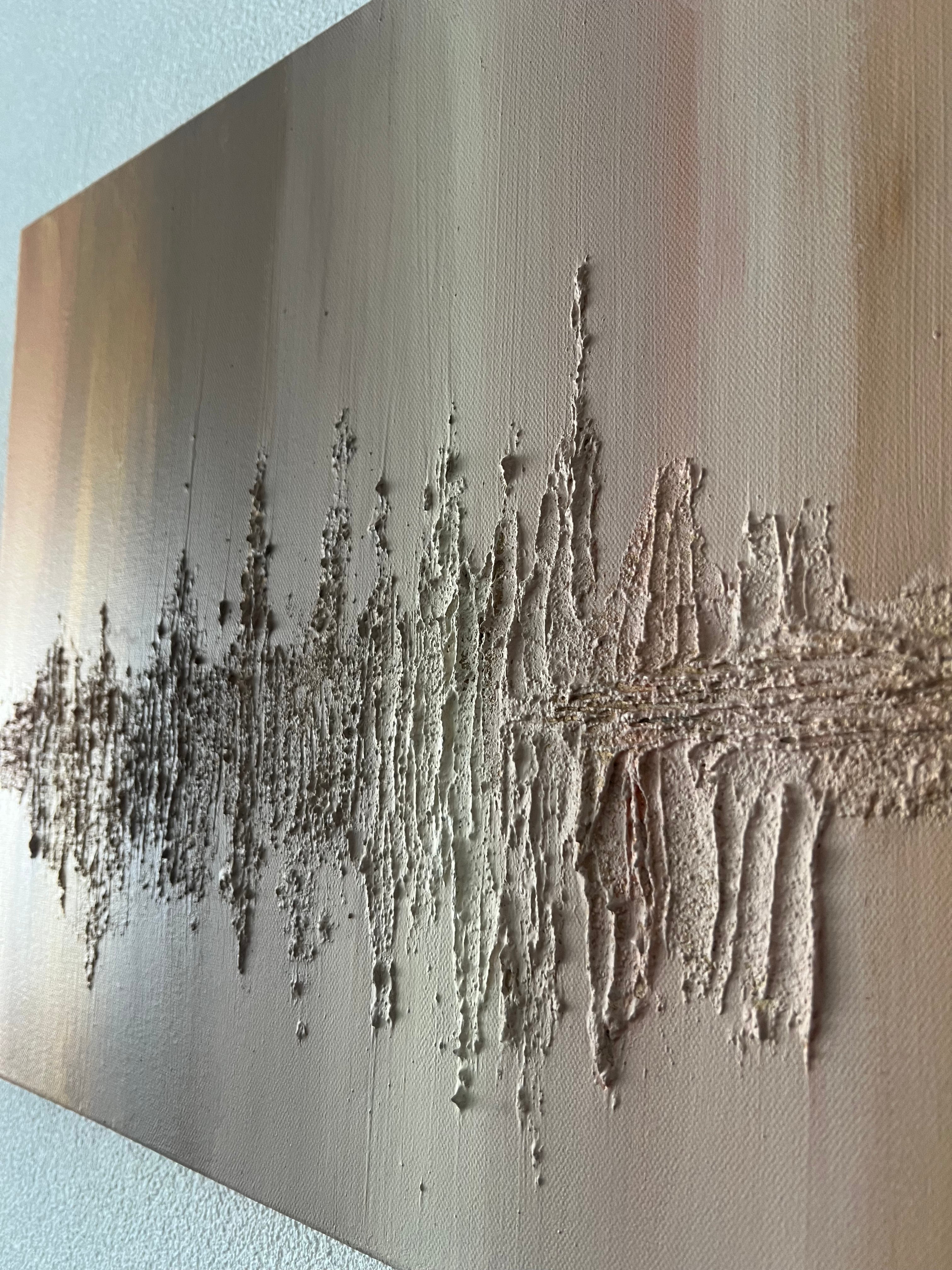 Velemir – The Pulse of Life in Earth Tones & Gold, hand-painted acrylic painting